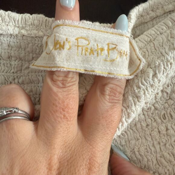 JEN'S PIRATE BOOTY | Rooftop White Eyelet Tiered Smocked Maxi Skirt Large - Picture 6 of 7